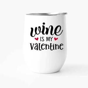 NEW WHOLESALESIR valentine wine 12 oz wine tumbler in white